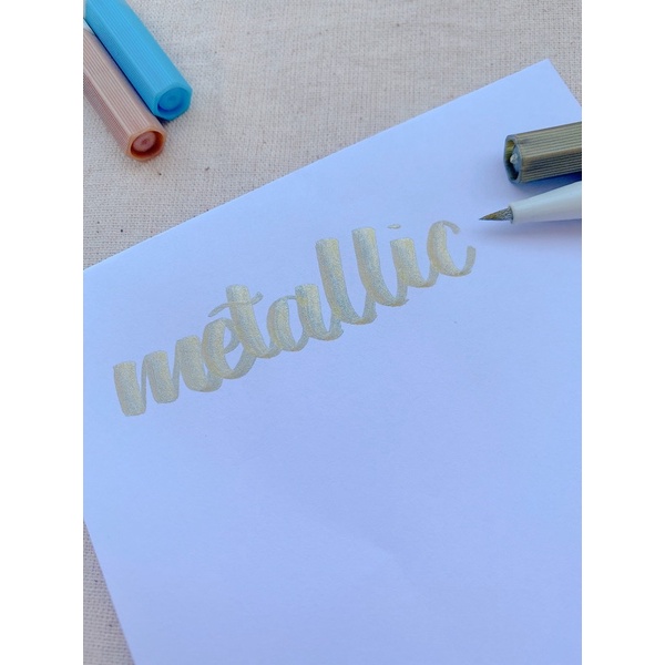 Bút lông thư pháp Metallic luyện viết Calligraphy