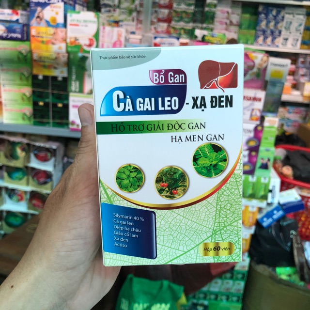 Cà gai leo xạ đen hỗ trợ giải độc gan, hạ men gan hiệu quả lọ 60 viên