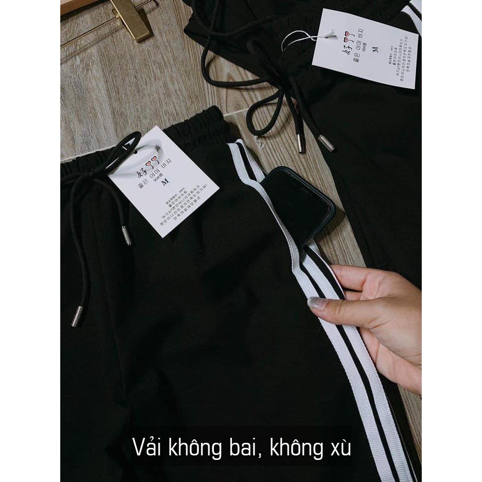 Quần Jogger Thể Thao Nữ, Quần 3 Sọc Nữ Bo Gấu Siêu Hot J321 | BigBuy360 - bigbuy360.vn