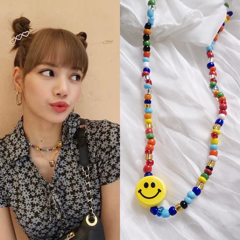 Vòng cổ, vòng tay mặt cười handmade Blackpink