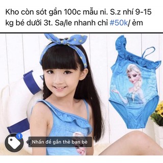 Bộ bơi liền bé gái Elsa