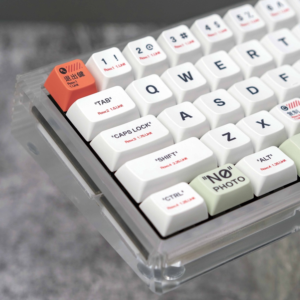 Plastic keycap MDA Profile retro PBT sublimation IKBC Ningzhi RK 61/64/84/87/980/104 Nắp Nhựa Đậy Chìa Khóa Phong Cách