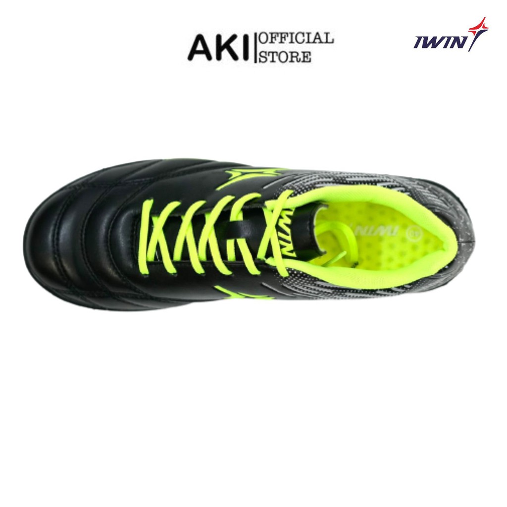 Giày đá bóng nam cỏ nhân tạo Iwin Impro Microfiber Đen thể thao chính hãng