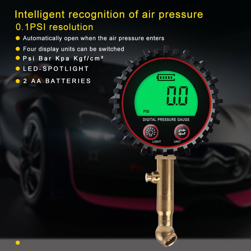 Đồng Hồ Đo Áp Suất Lốp Xe Chuyên Nghiệp 0-255 PSI