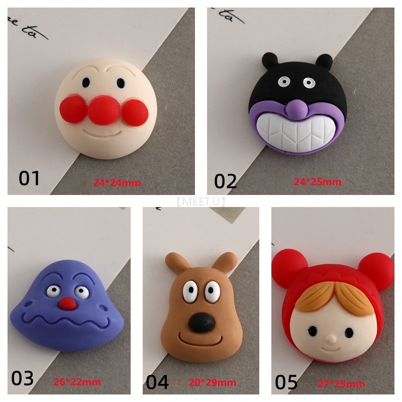 1 Miếng Vật Liệu Resin Hình Anpanman Hoạt Hình Làm Trang Sức DIY