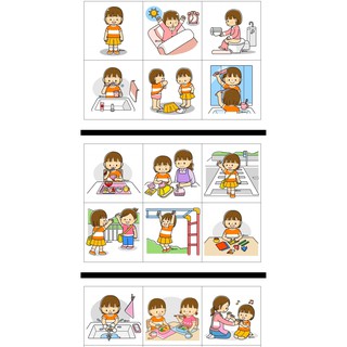 Học liêu cho bé : Một ngày của bé