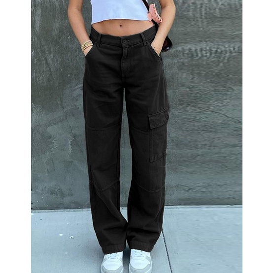 Quần jeans dài lưng cao thời trang sành điệu cho nữ