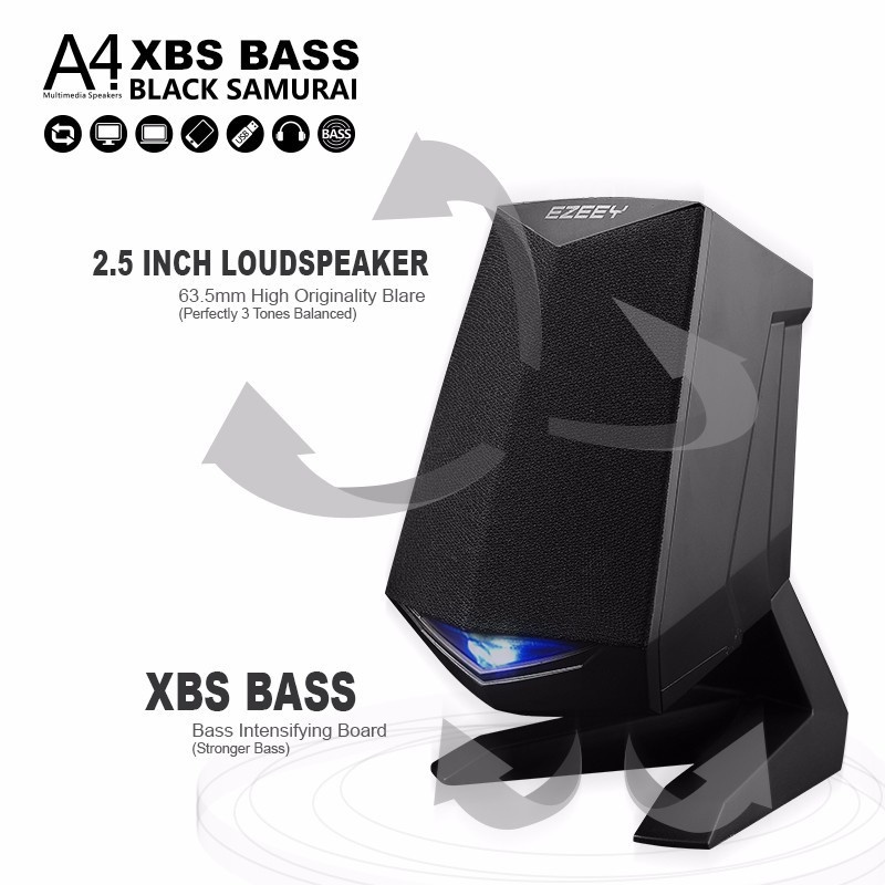 Loa vi tính 2.0 Ezeey A4 Âm thanh hay sử dụng cổng USB nguồn 5V - NTH