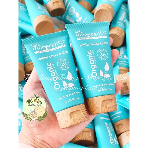 [DATE 01/2025] Dầu bôi ấm ngực hữu cơ Little Innoscents Organic phòng cảm lạnh,ngạt mũi Vapour Winter Blues Balm - 75ml