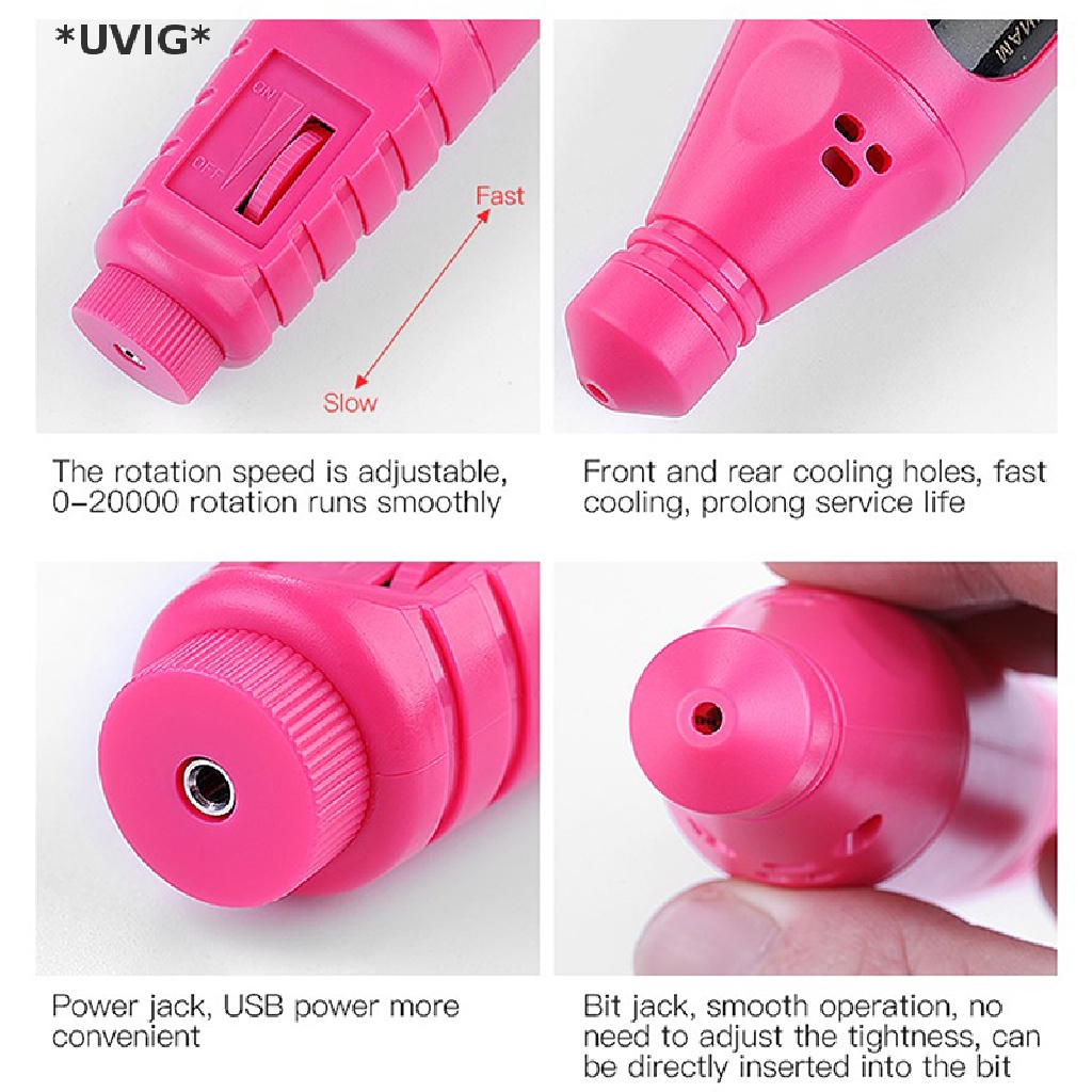 [[UVIG]] Electric Nail Drill Acrylic Nail Tools Professional Portable Electric File Kit [Hot Sell]