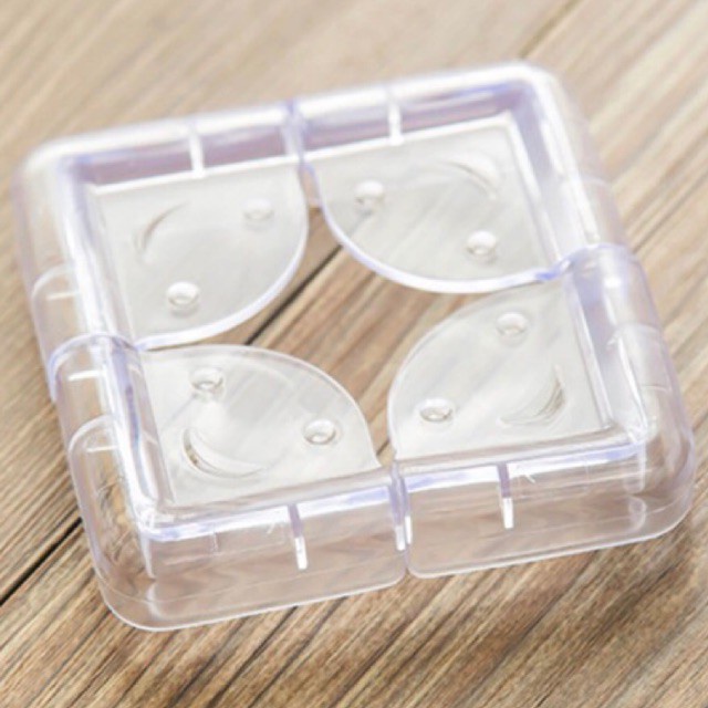 [⚡SET 4 MIẾNG⚡] Bịt góc bàn cao cấp chống va đập mềm nhẹ đàn hồi bảo vệ an toàn cho bé 88258 Lamon Store