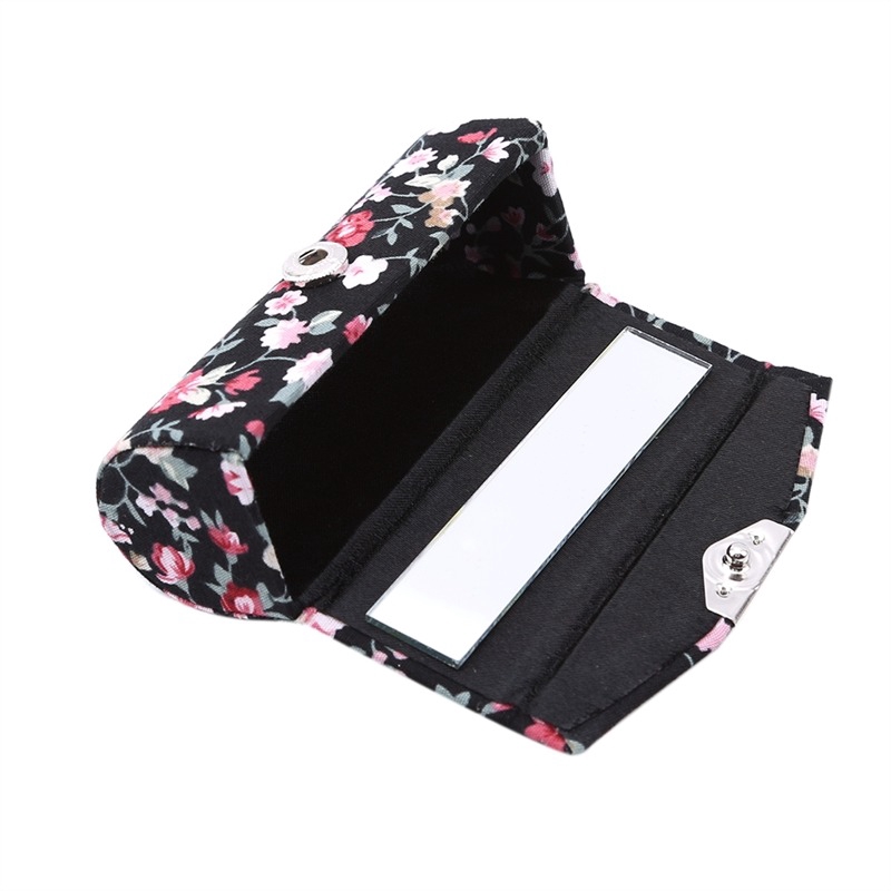 Thời Trang (hàng Mới Về) Hộp Đựng Son Môi Thêu Hoa Phong Cách Retro Có Gương Tiện Dụng | BigBuy360 - bigbuy360.vn