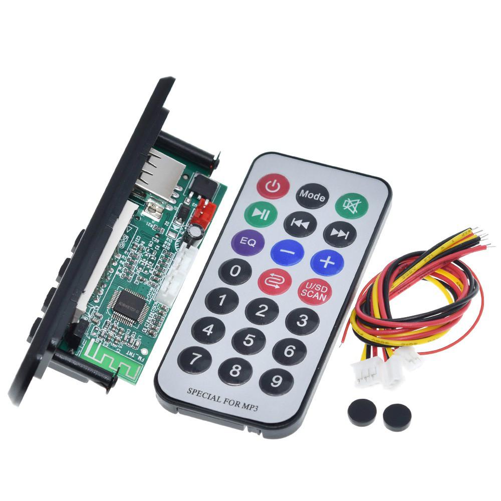 Bảng Mạch Giải Mã Âm Thanh Mp3 Wma 12v Bluetooth 5.0 Usb Fm Aux Tf Sd Cho Xe Hơi