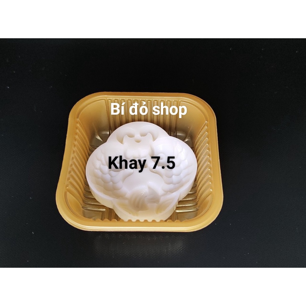 Khuôn trung thu lò xo hình THOI SONG NGƯ 1 mặt 1 nhấn 63g