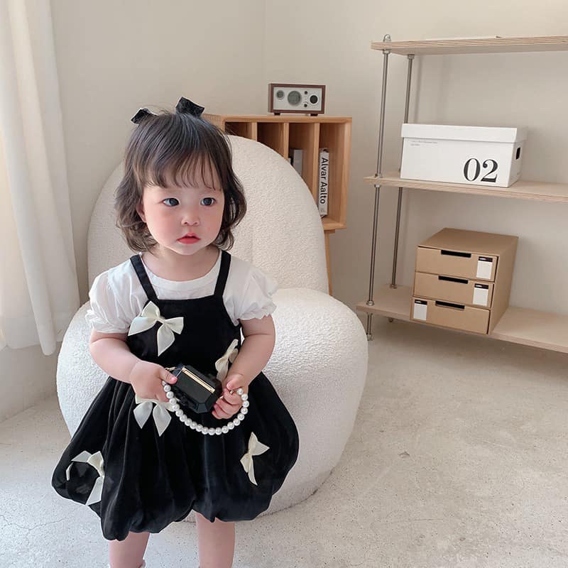 Váy lụa voan cho bé gái_