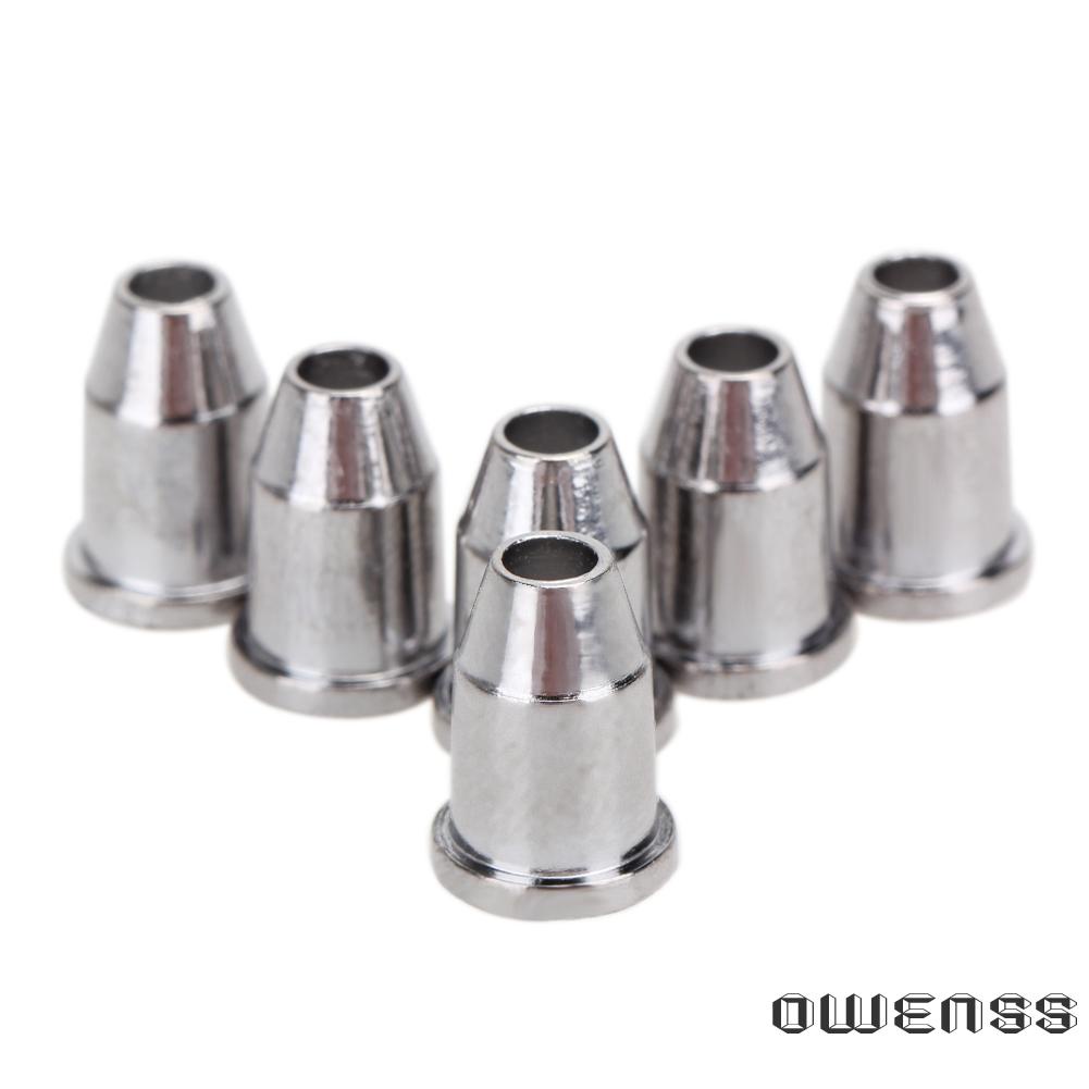 6 pcs Guitar String Caps Mounting Buckle Through Body Ferrules Bushing