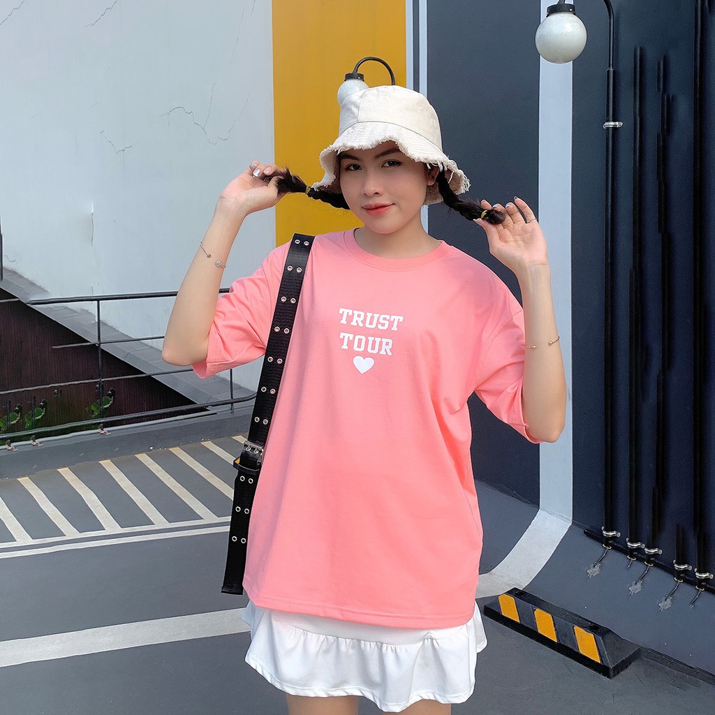 Áo thun unisex phom rộng tay lỡ Thời trang Eden
