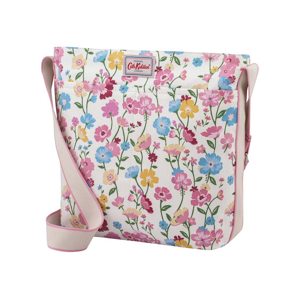 Cath Kidston - Túi đeo chéo Zipped Messenger Bag Park Meadow - 984034 - Warm Cream