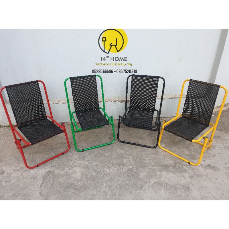 GHẾ LƯỚI XẾP GẬP Khung Sắt Tĩnh Điện Lưới Nhựa Dù Lò Xo cho Quán Trà Chanh, Cafe Vỉa Hè, Trà Sữa, Câu Cá | BigBuy360 - bigbuy360.vn
