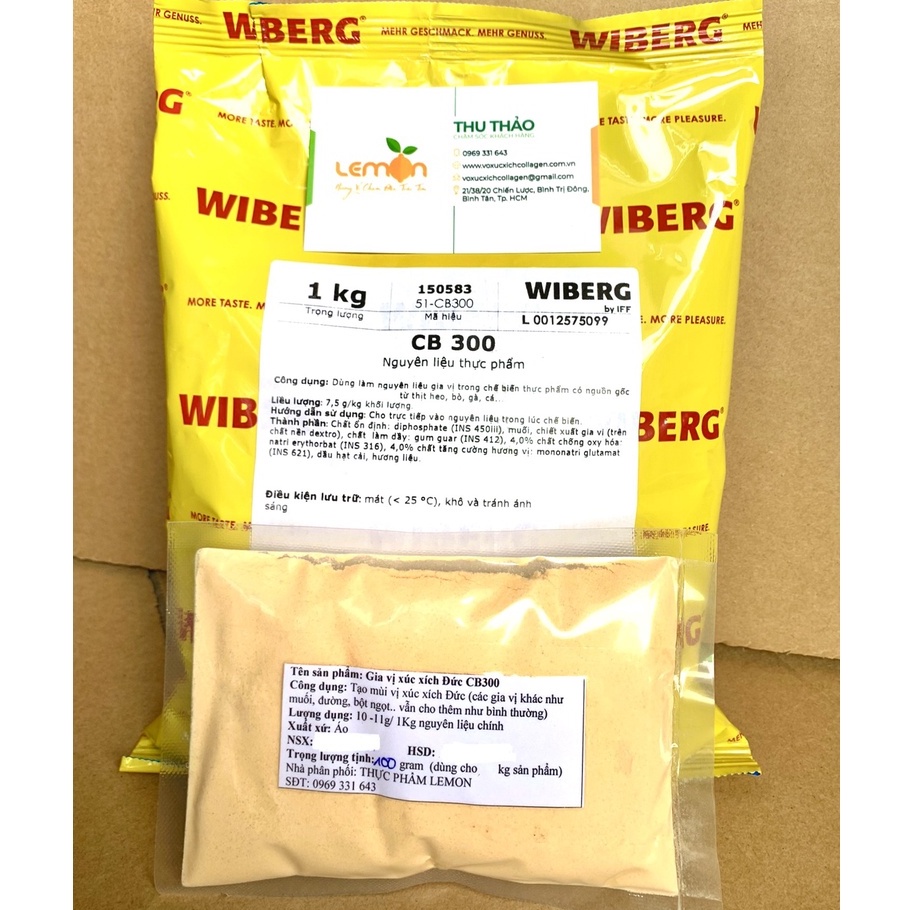Gia vị xúc xích Đức CB300 - Tạo mùi vị đặc trưng cho xúc xích - Sỉ giá tốt