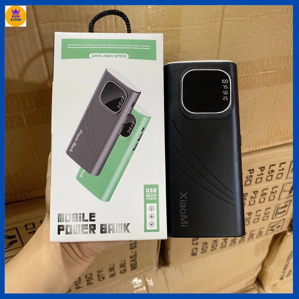 Pin Sạc Dự Phòng Xiaomi Dung lượng 10000 mAh màn hình led báo phần trăm pin có đèn pin