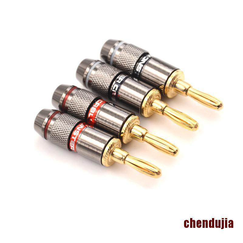 Set 4 Đầu Cắm Bắp Chuối Mạ Vàng Bfa 4mm
