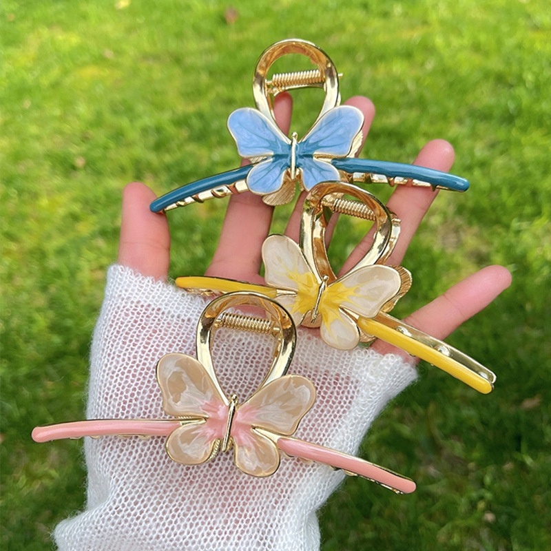 Kẹp Tóc Kim Loại Cỡ Lớn Hình Bướm Thời Trang Hàn Quốc Cho Nữ