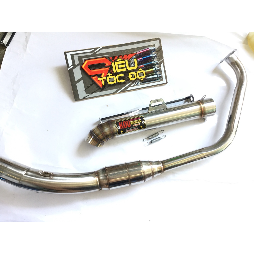 Pô kou ful cổ bầu hơi inox gắn cho nhiều loại xe