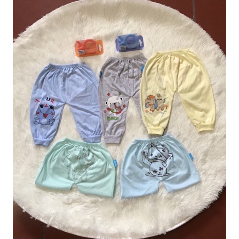 Quần chục dài cotton mông thú cho bé