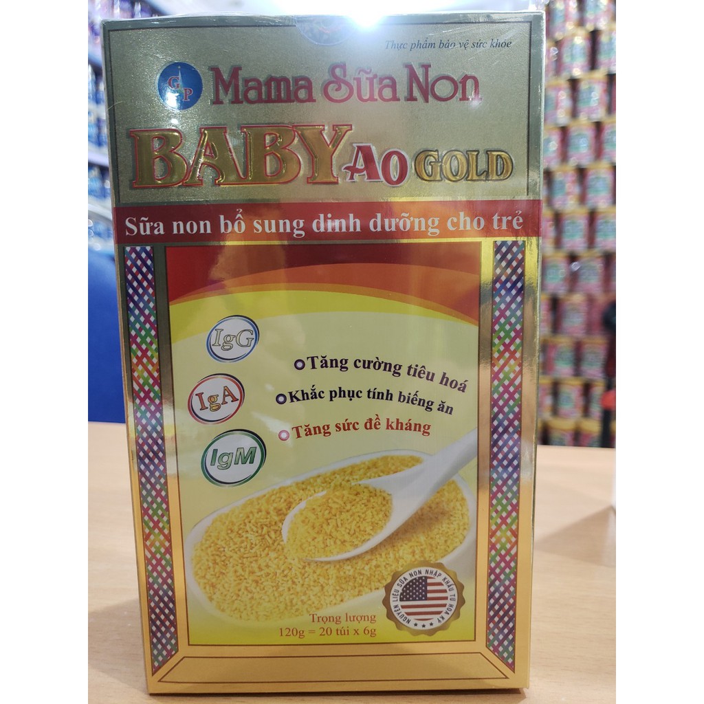 [Mã 267FMCGSALE giảm 8% đơn 500K] Mama Sữa Non Baby A0 Gold 120G Date 2022