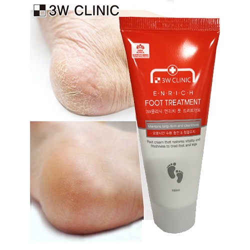 Kem 3W CLINIC cải thiện và nuôi dưỡng da bàn chân 100ml