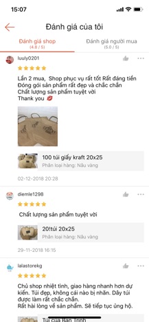 Túi giấy kraft lớn 27x30