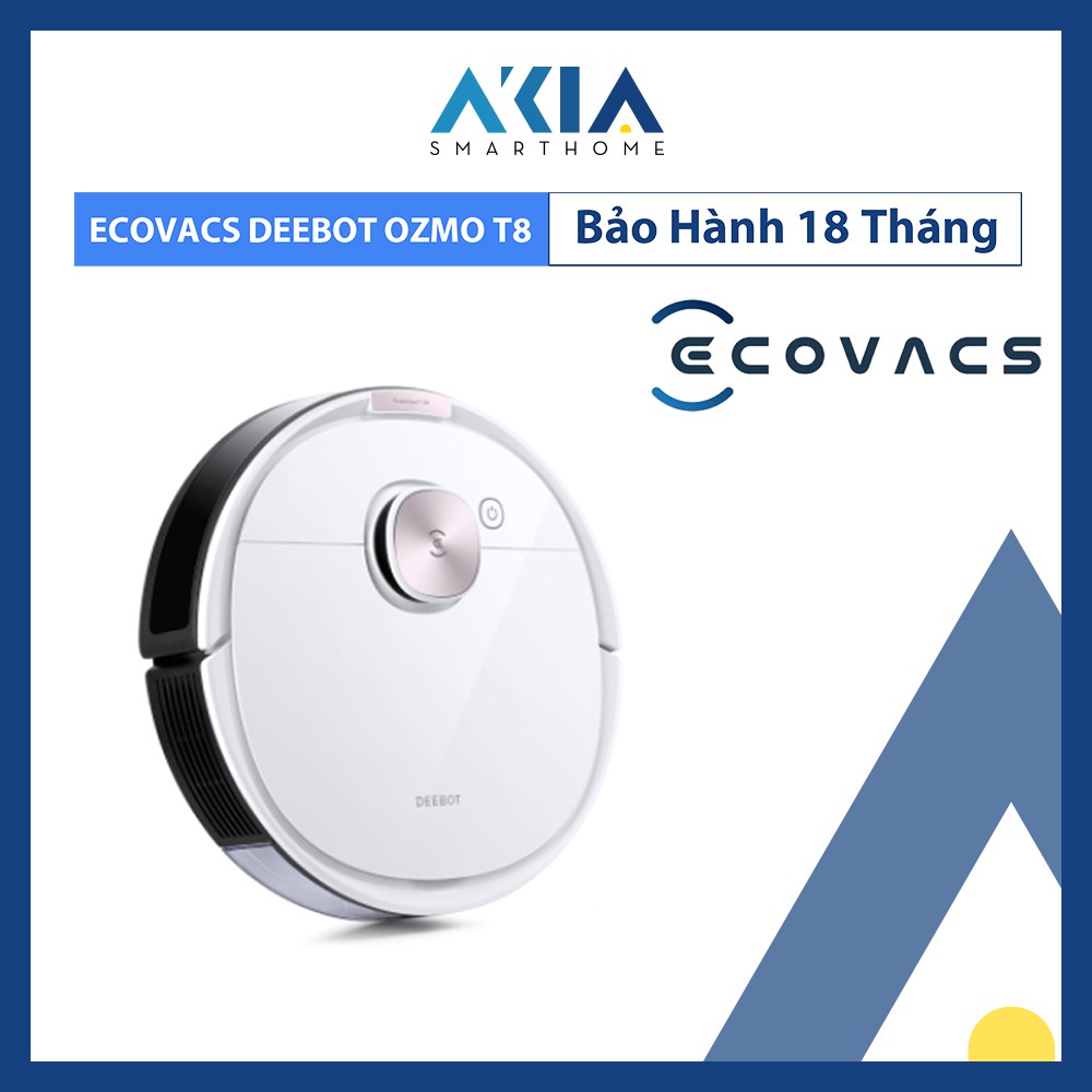 Robot Hút Bụi Lau Nhà Thông Minh Ecovacs Deebot OZMO T8(Bản Quốc Tế) - Hàng Chính hãng