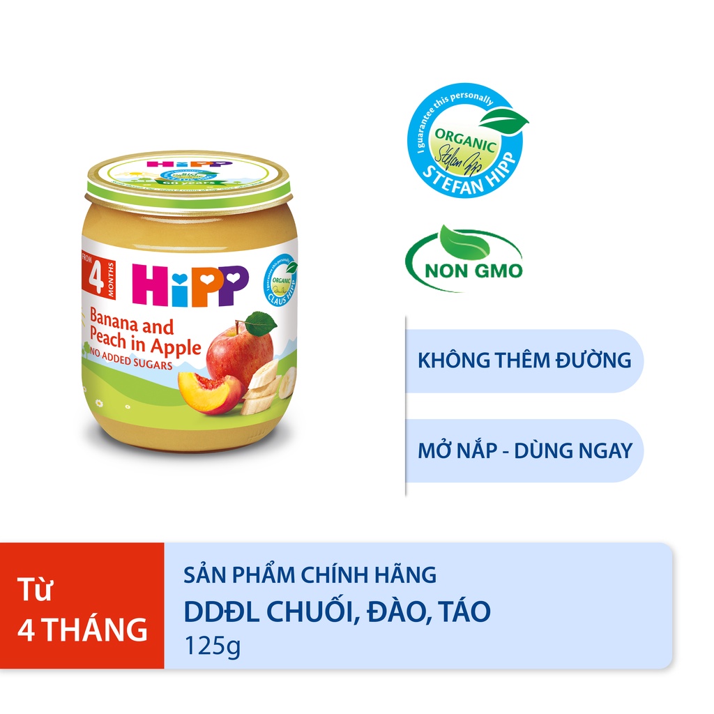 Combo ăn dặm HiPP Organic số 6: Dành cho bé ngủ sâu giấc - Nhập khẩu châu Âu