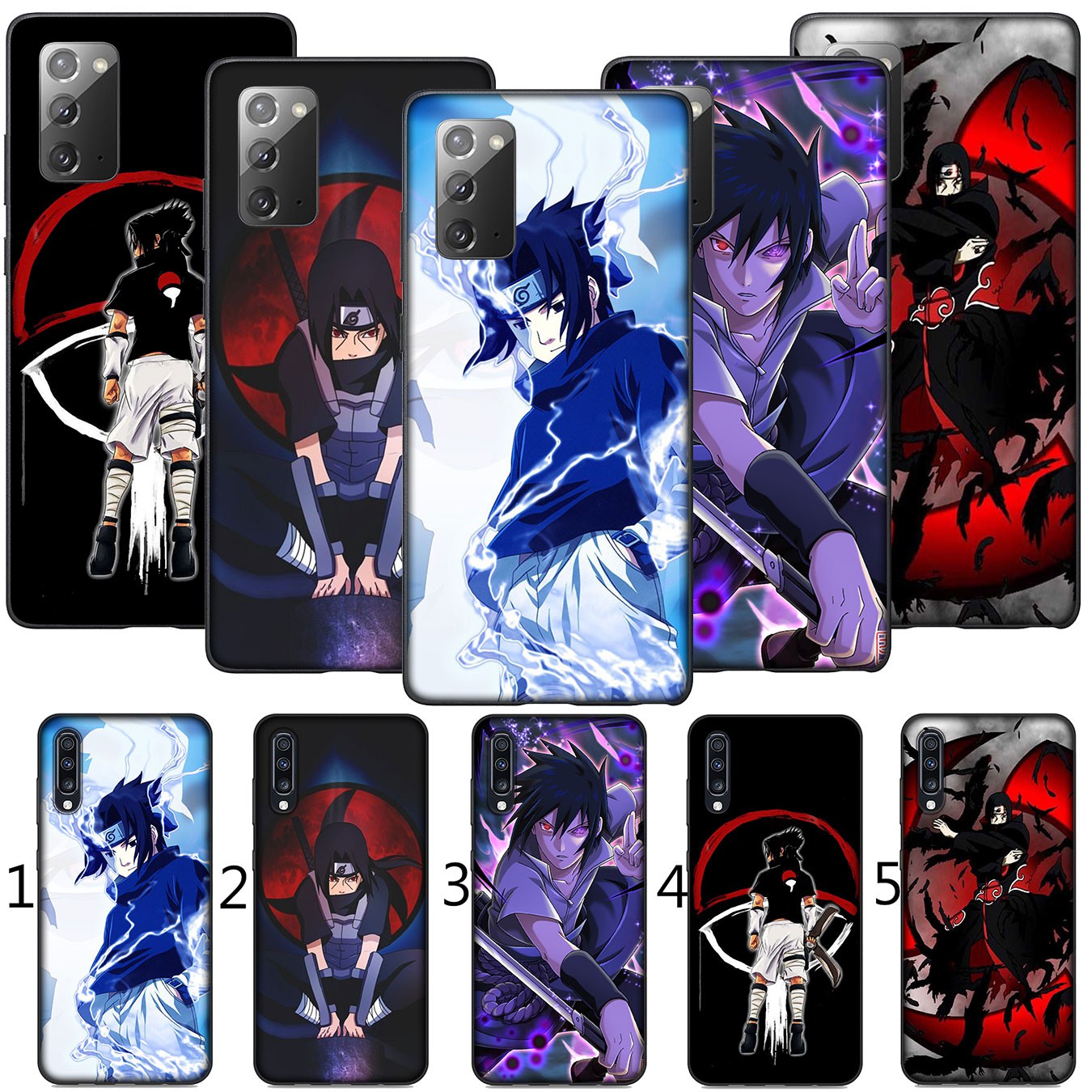 Samsung Galaxy A11 A31 A10 A20 A30 A50 A10S A20S A30S A50S A71 A51 Phone Case Soft Silicone Casing Naruto Uchiha Itachi Sasuke