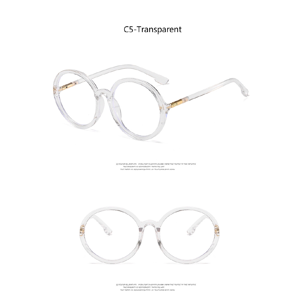 Kính cận gọng kim loại chống ánh sáng xanh kiểu dáng tròn 2020 thời trang mới