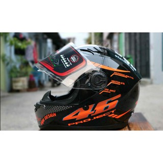 (Miễn phí vận chuyển) Nón bảo hiểm fullface AGU họa tiết tem 46 cam (hàng chính hãng)