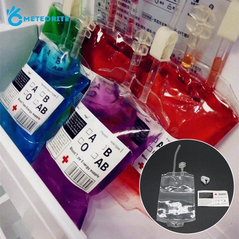 1 Túi Máu PVC Trong Suốt Tái Sử Dụng 300ML Hóa Trang Halloween