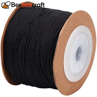 Beebee cuộn dây nylon satin 90~130m / roll 0.6~0.8mm làm trang sức màu đen