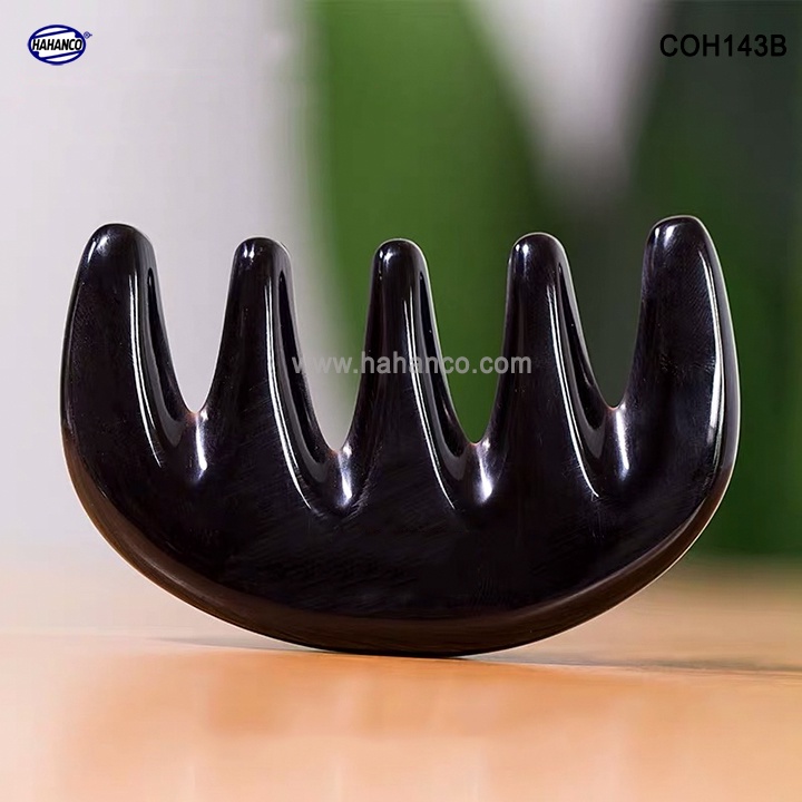 Lược sừng 5 răng đen thần thánh  Massa đầu giúp lưu thông máu