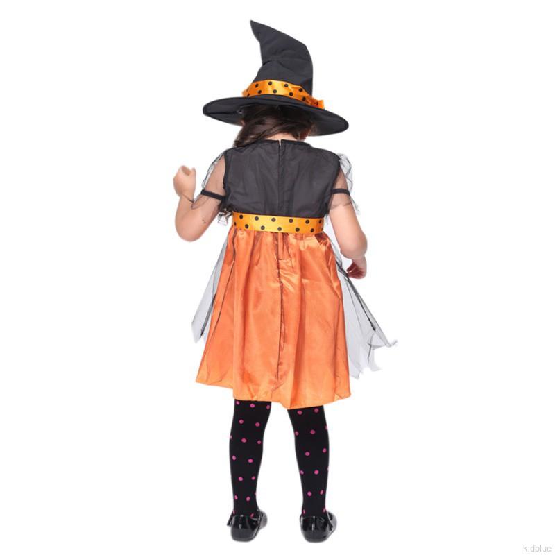 Đầm Hoá Trang Phù Thủy Halloween Phong Cách Hàn Quốc Cho Bé