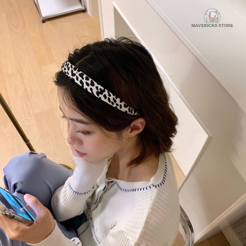 Băng Đô Dây Rút Họa Tiết Da Báo Phong Cách Retro Cho Nữ