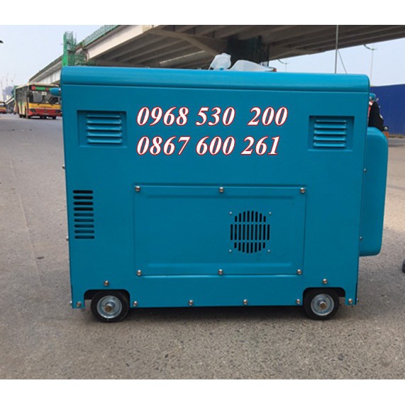 Máy phát điện chạy dầu Tomikama 8500 công suất 7,5kw tủ chống ồn. Tặng máy sưởi mini hồng ngoại cao cấp - Tomikama 8500
