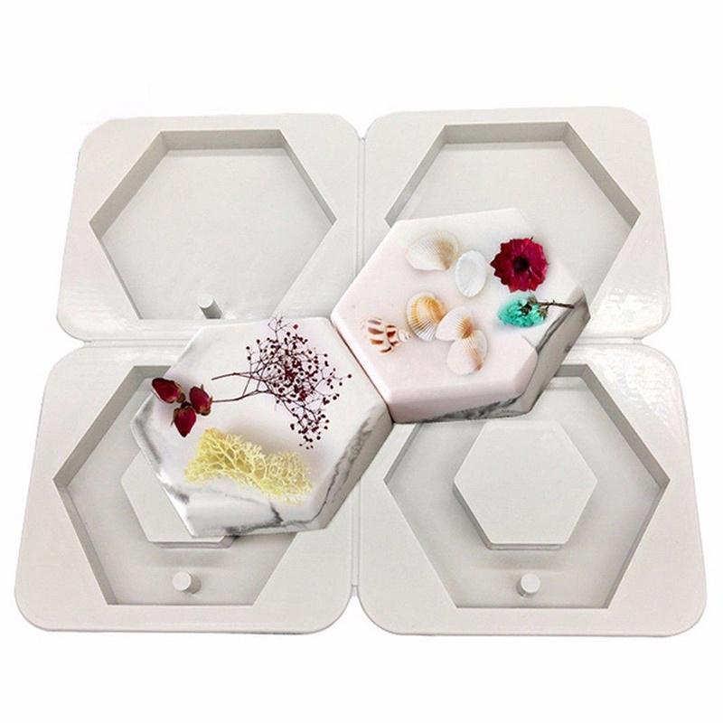 Khuôn Silicone Làm Nến Thơm 4 Ngăn DIY