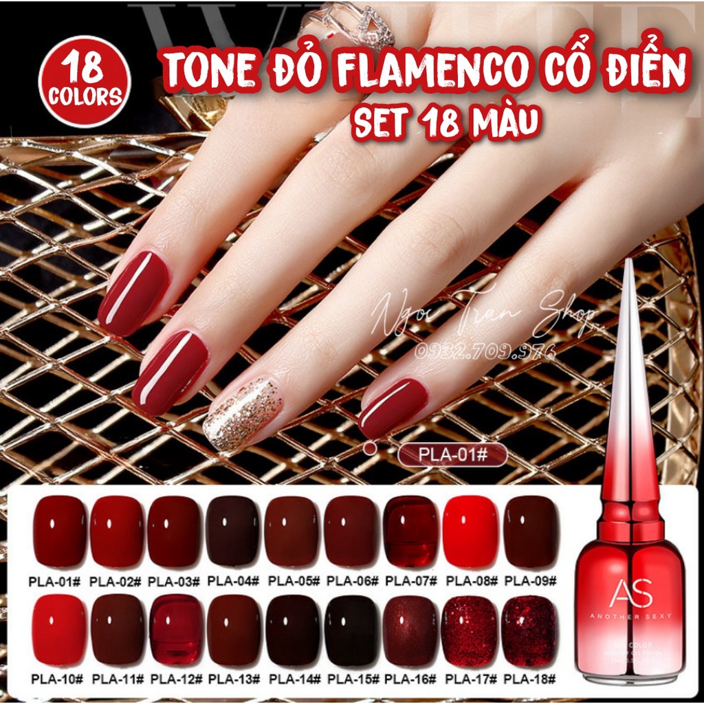 Sơn Gel AS RED | Mã PLA | Đỏ Cổ Điển