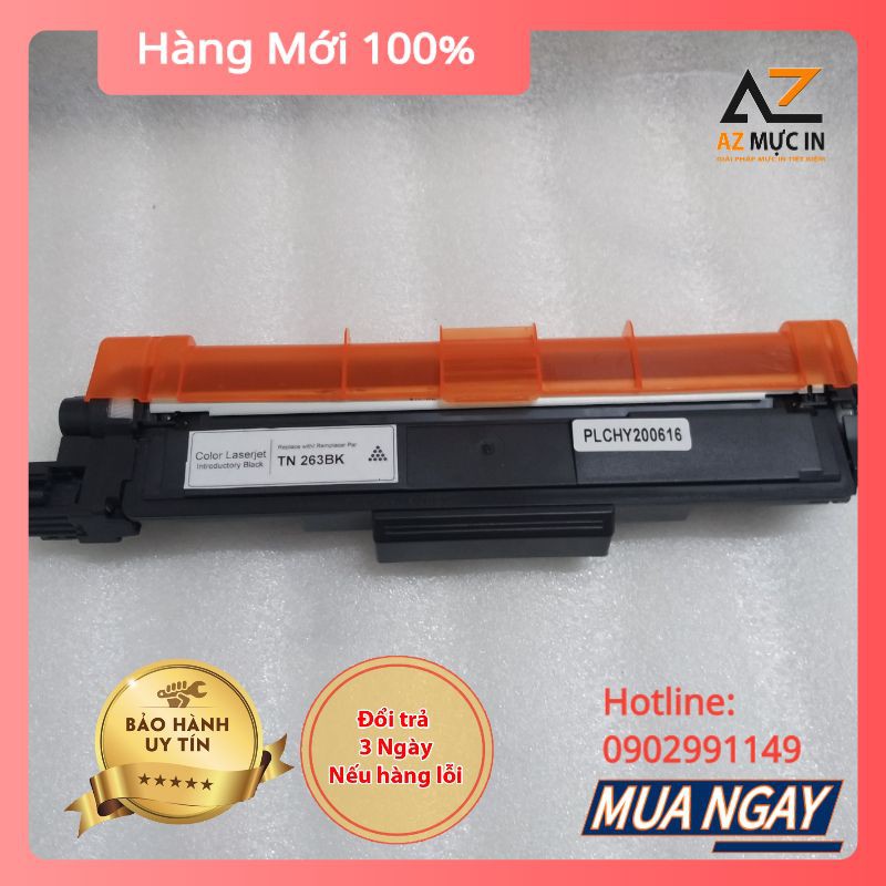 Hộp mực máy in Brother HL 3230CDN, 3270CDW, DCP 3551CDW, MFC-3770CDW, 3750CDW | Mực TN263 BK/C/Y/M hàng nhập khẩu giá rẻ