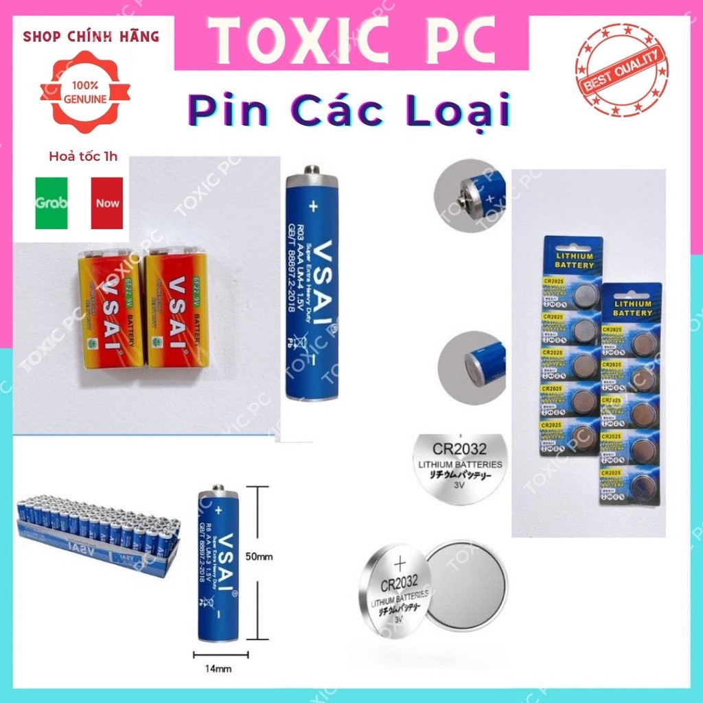 PIN CMOS, Pin 9V, Pin tiểu AA - nhí AAA cho các thiết bị điện tử, cmos, remote,...