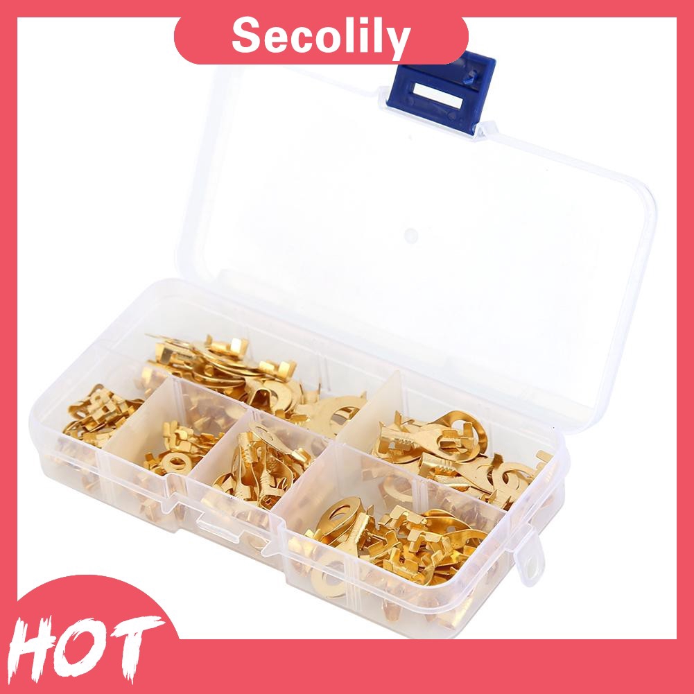 Set 150 đầu nối dây cáp bằng đồng dạng vòng nhẫn tiện lợi