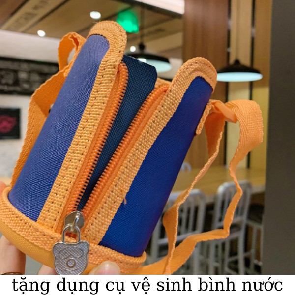 Bình nước cho bé 500ml có túi có ống hút loại tốt