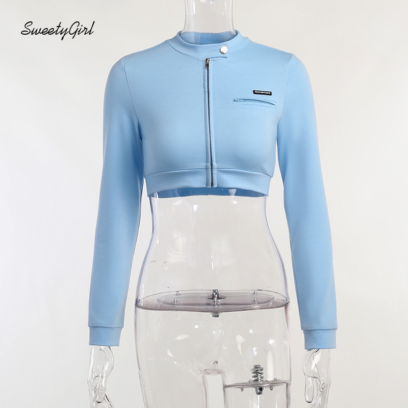 Áo Thun Thể Thao Dài Tay Cổ Cao Màu Trơn Cài Khóa Kéo Thời Trang 2022 Cho Nữ